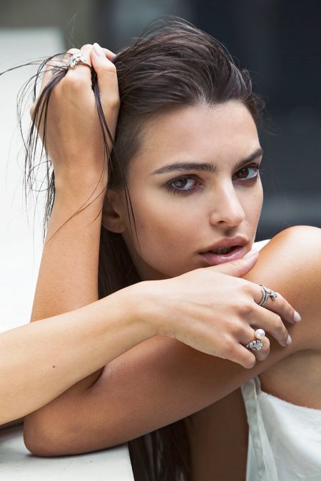 Emily Ratajkowski Stars in ES Magazine, Talks Topless Selfie with Kim Kardashian
