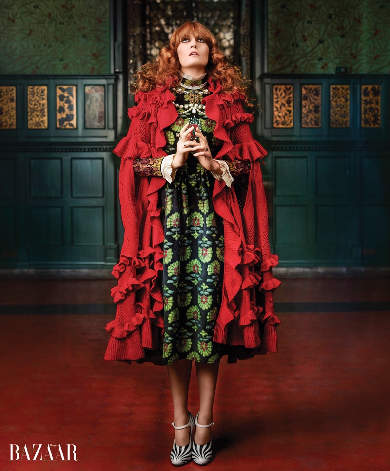 Florence Welch Gucci Harper's Bazaar 2016 Photoshoot