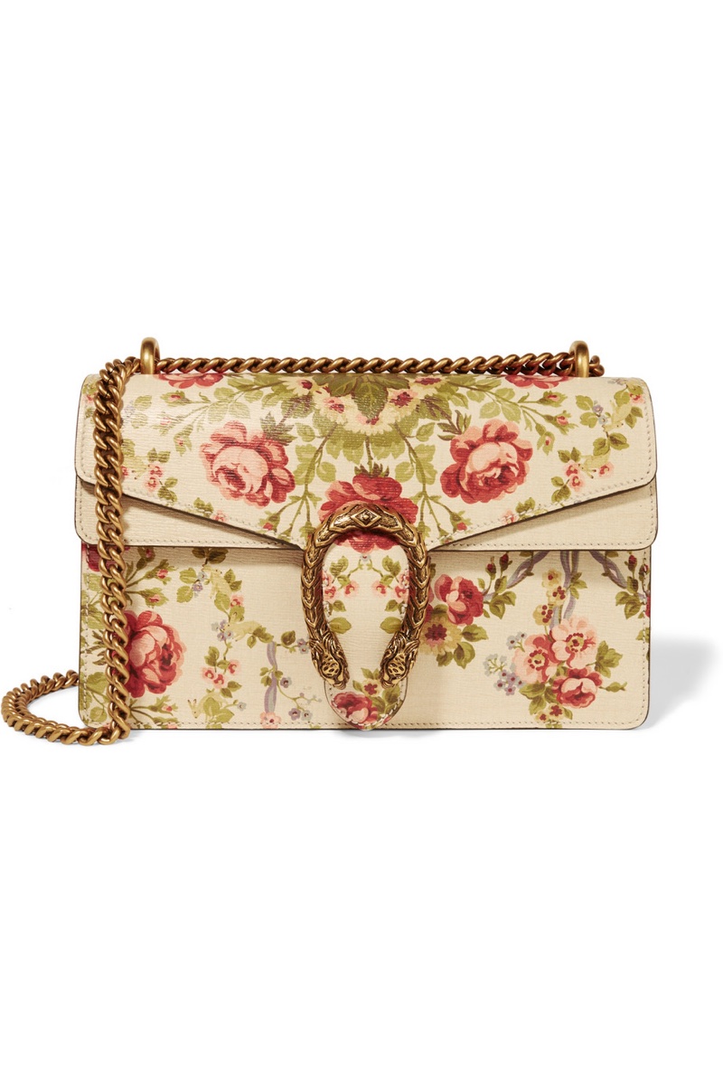 Gucci Dionysus Medium Floral Print Leather Shoulder Bag