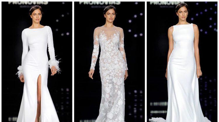Irina Shayk Hits the Catwalk at the Pronovias Bridal Fashion Show