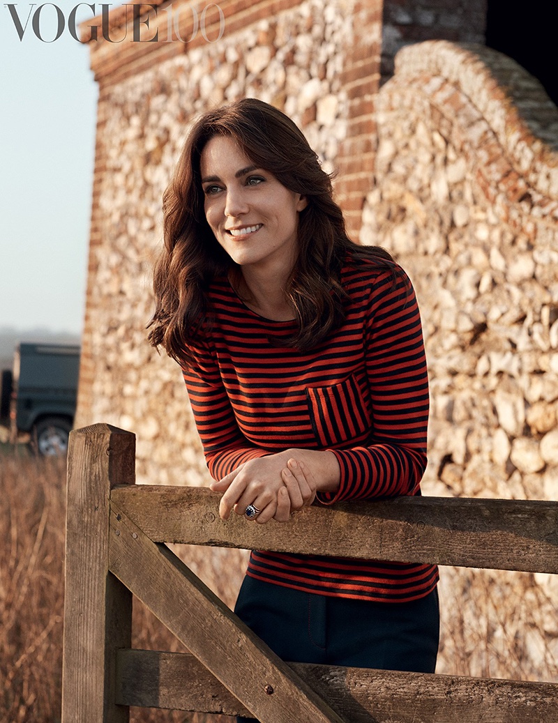 Kate Middleton was photographed in the Norfolk countryside for her first fashion photoshoot