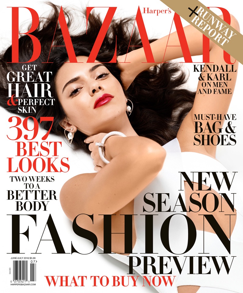 Kendall Jenner on Harper's Bazaar June/July 2016 Cover