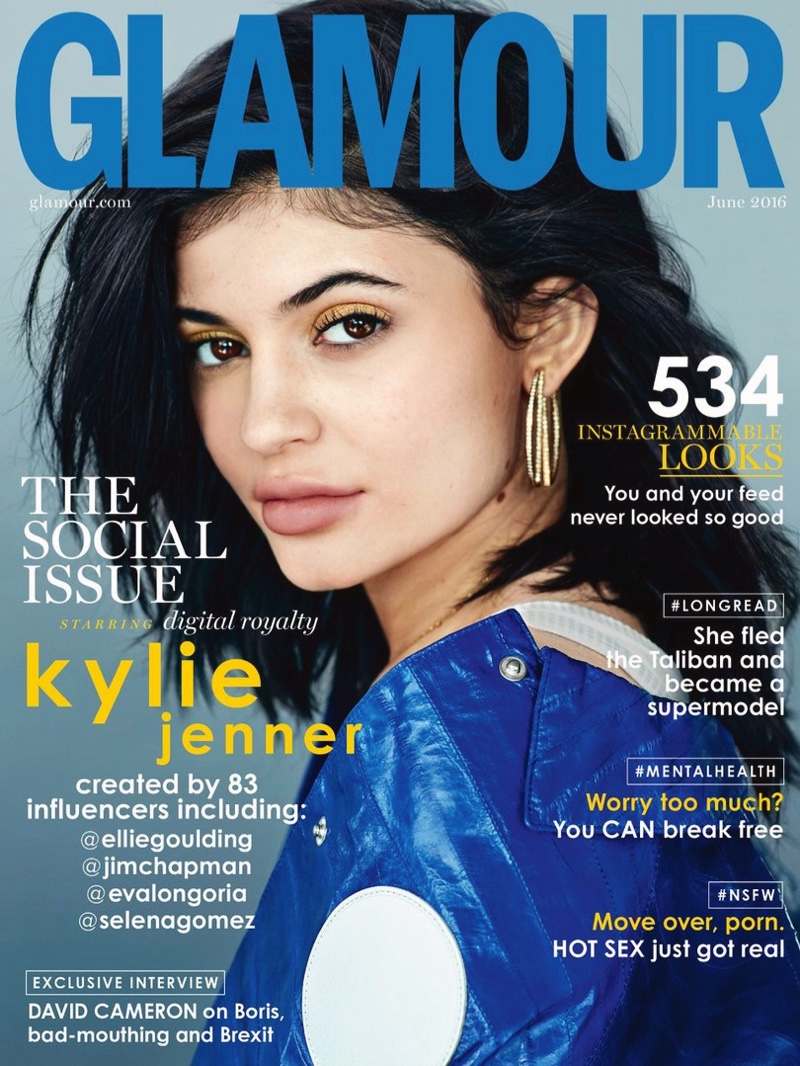 Kylie Jenner on Glamour UK June 2016 Cover