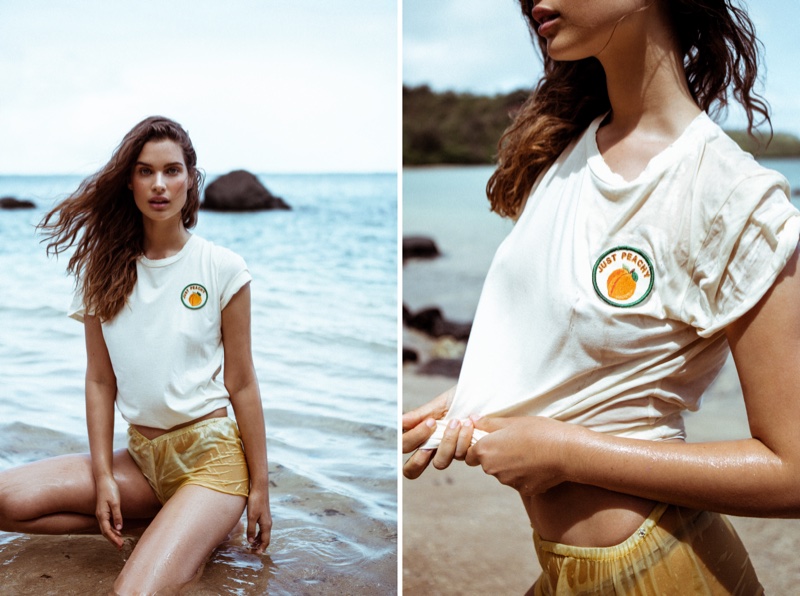 Mate the Label's summer 2016 collection features the Just Peachy t-shirt