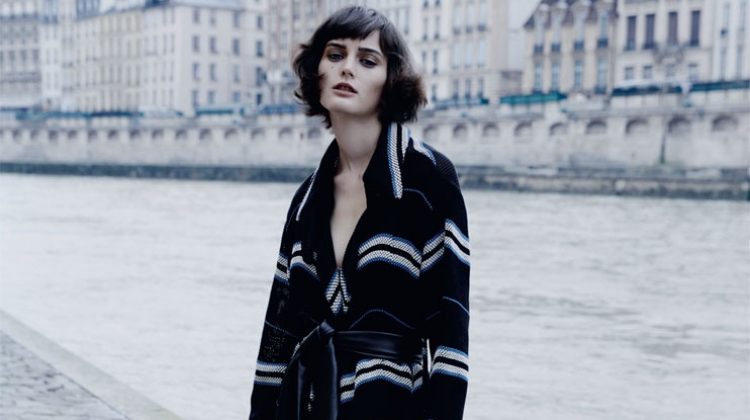 Sibui Nazarenko Tries On the Pre-Fall Collections in Marie Claire UK
