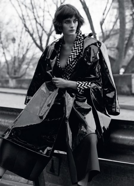 Sibui Nazarenko Tries On the Pre-Fall Collections in Marie Claire UK