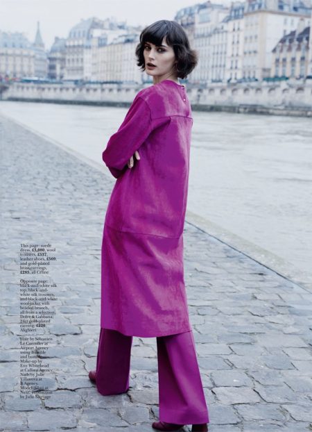 Sibui Nazarenko Tries On the Pre-Fall Collections in Marie Claire UK