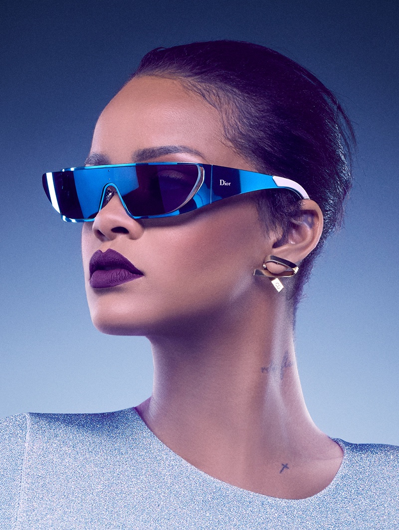 Rihanna wears sunglasses from upcoming Dior collaboration
