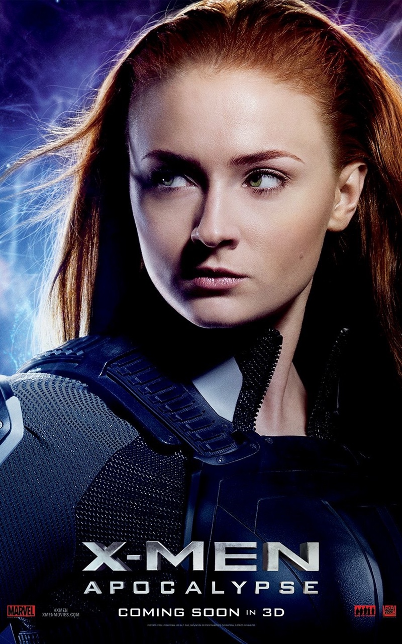 Sophie Turner on X-Men: Apocalypse movie poster