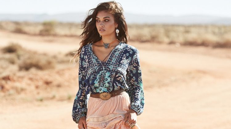 Shanina Shaik Models Western Looks for Spell's Fall 2016 Collection