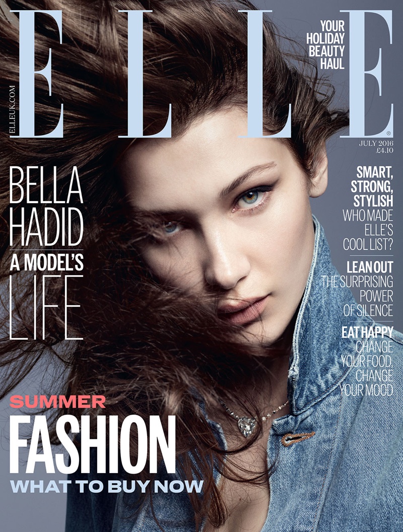 Bella Hadid on ELLE UK July 2016 Cover