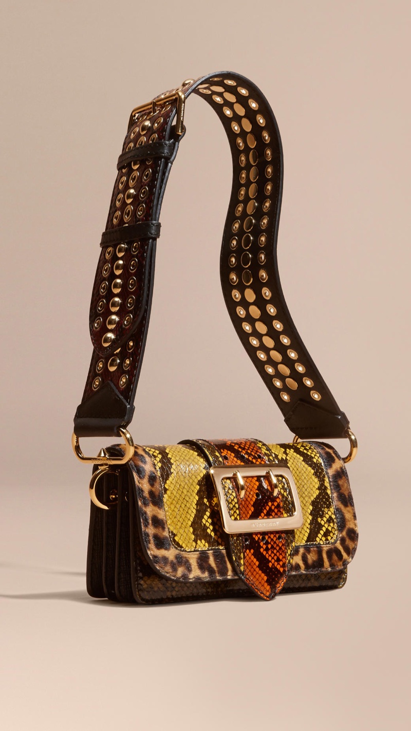 Burberry Patchwork Snakeskin/Leopard Print Bag in Calfskin