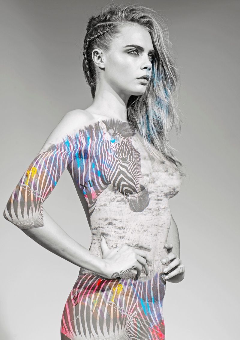 Cara Delevingne poses naked for I'm Not a Trophy campaign