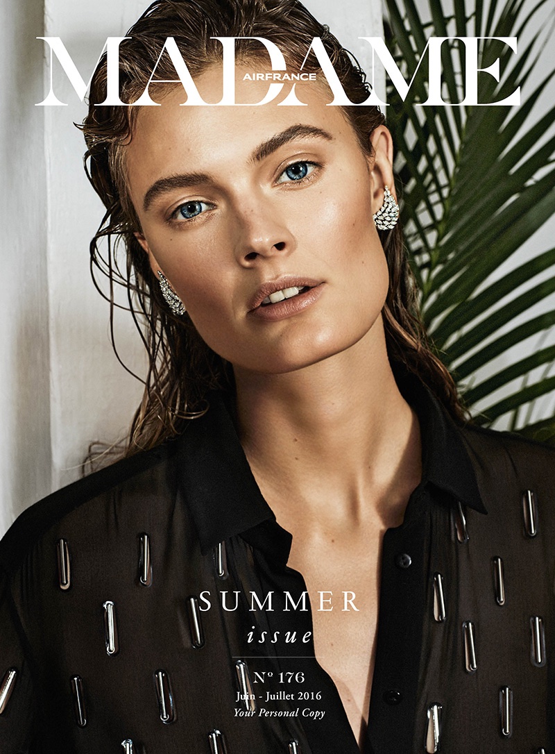 Constance Jablonski on Air France Madame June-July 2016 Cover