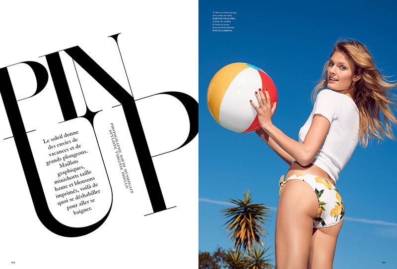 Constance Jablonski stars in Air France Madame's June-July issue