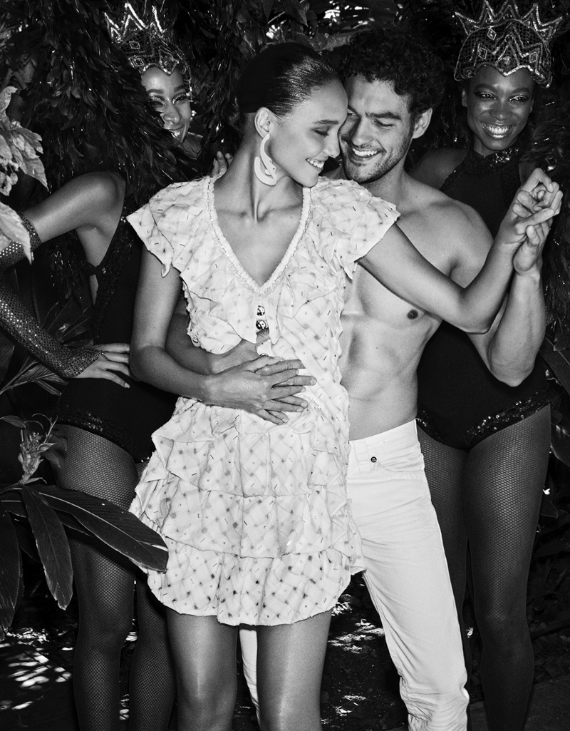 Cora Emmanuel dances in Chanel minidress with ruffles