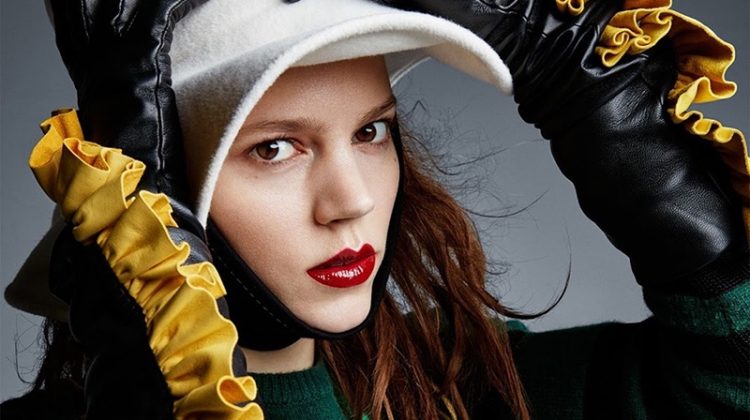 Freja Beha Erichsen Poses in Statement Making Styles for Vogue UK