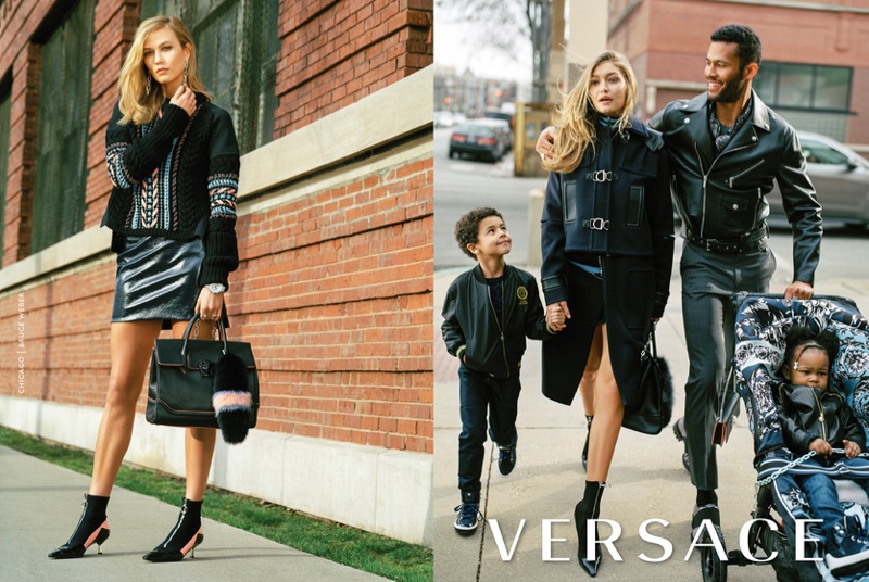 Gigi Hadid and Karlie Kloss star in Versace's fall-winter 2016 campaign