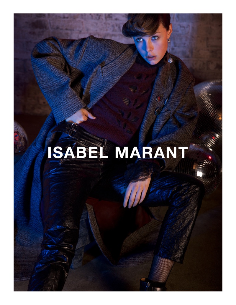 Photographed by Inez & Vinoodh, Edie Campbell stars in Isabel Marant's fall 2016 campaign