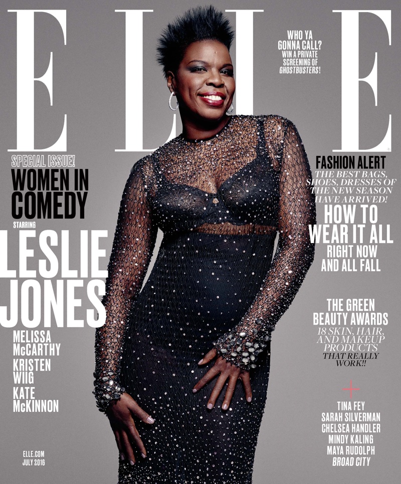 Leslie Jones on ELLE Magazine July 2016 Cover