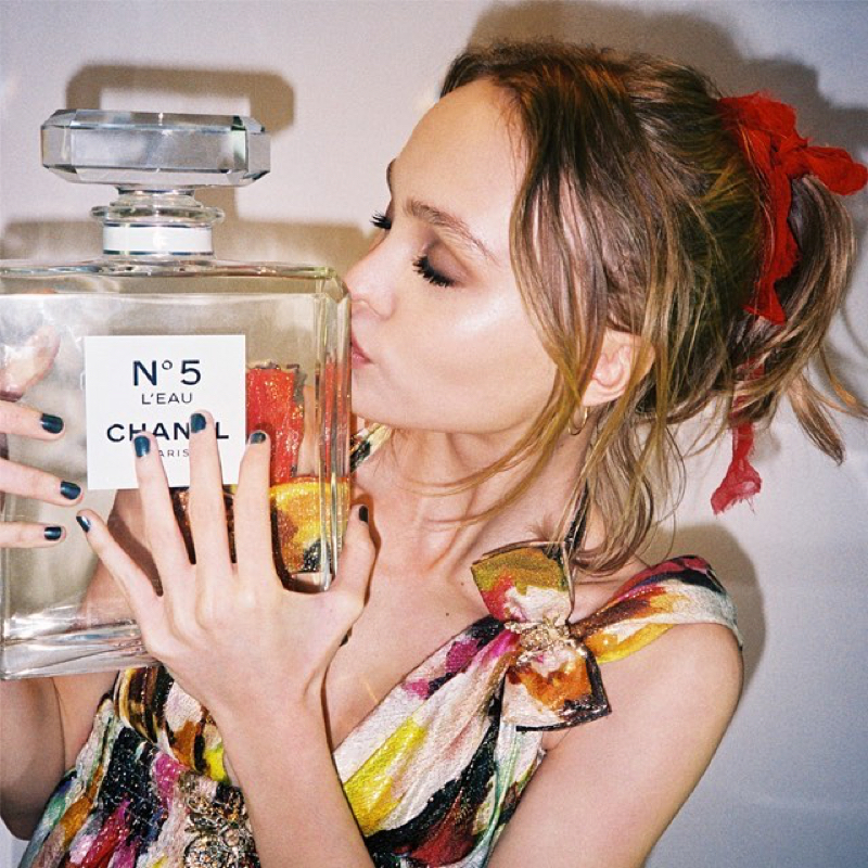 Chanel announces Lily Rose Depp as the face of its No. 5 L'eau perfume. Photo: Instagram/lilyrose_depp