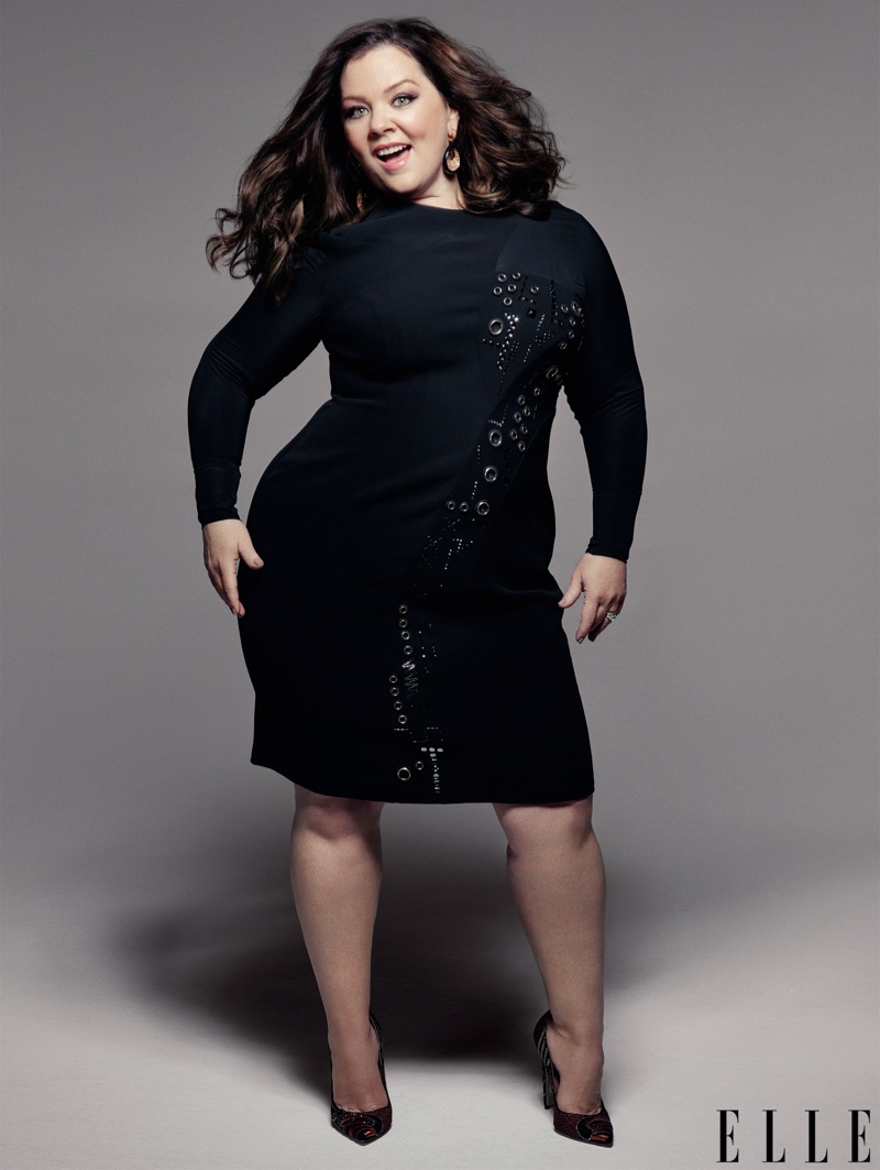 Melissa McCarthy is all smiles in Versace dress with Brian Atwood heels