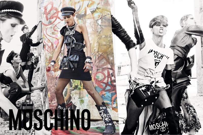 Anja Rubik and Stella Tennant front Moschino's fall-winter 2016 campaign