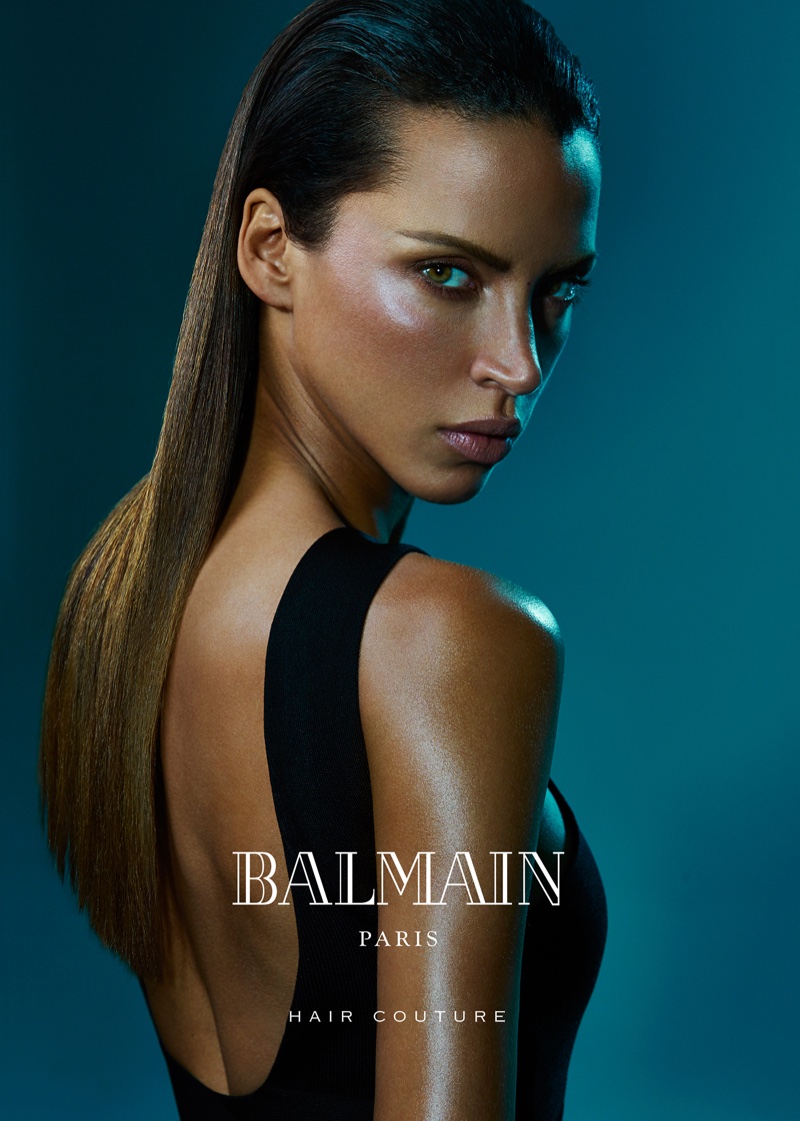 Noemie Lenoir appears in Balmain Hair summer 2016 campaign