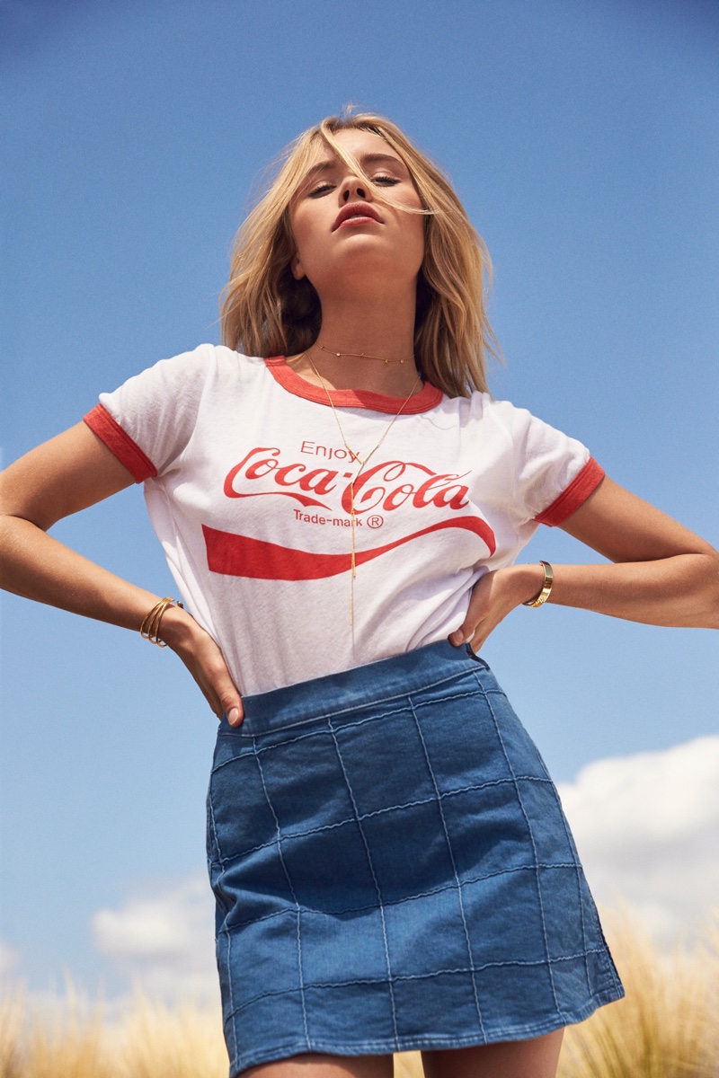 Wildfox Couture Coca Cola Shirt and MOTHER Lovin’ Schools Out Skirt