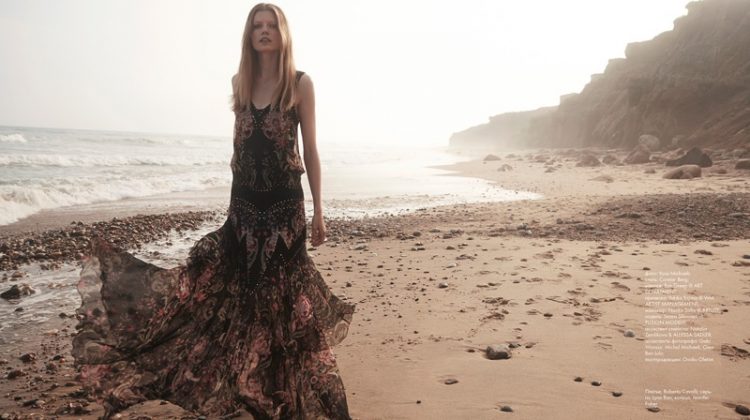 Saara Sihvonen Hits Beach in Dreamy Dresses for ELLE Kazakhstan