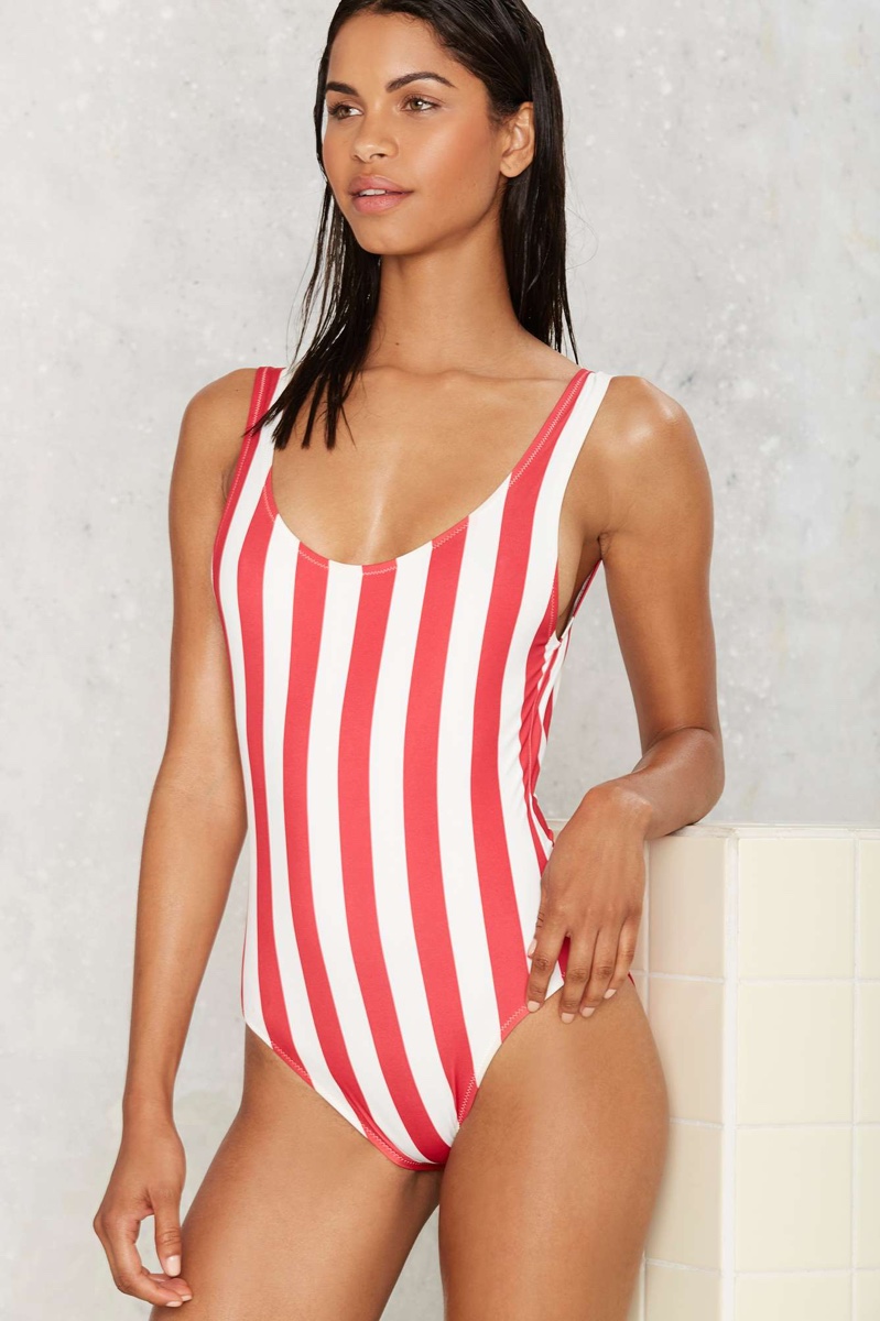 Solid & Striped Annemarie Swimsuit in Red Stripe