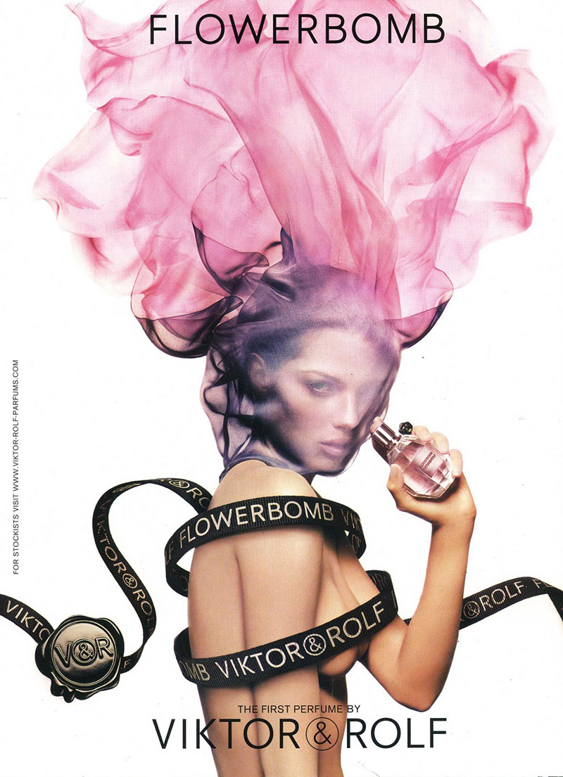 Original Flowerbomb by Viktor & Rolf perfume campaign released in 2005