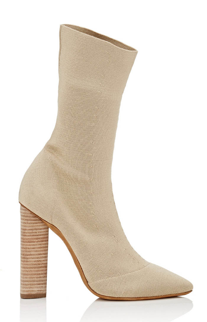 Yeezy Block Heel Boots in Beige