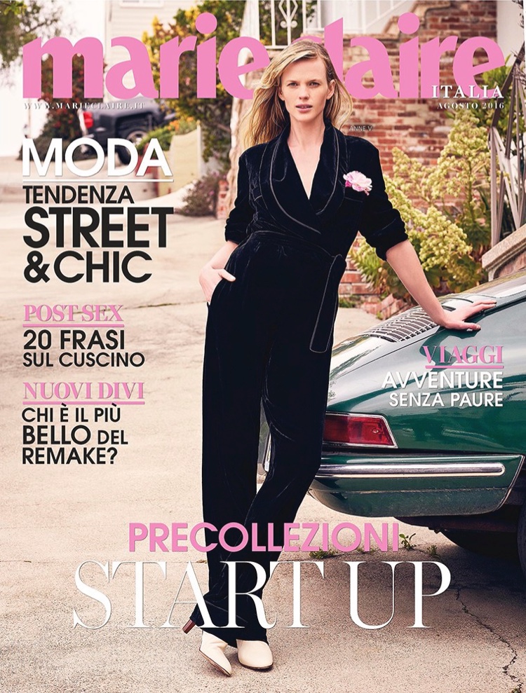 Anne Vyalitsyna on Marie Claire Italia August 2016 Cover