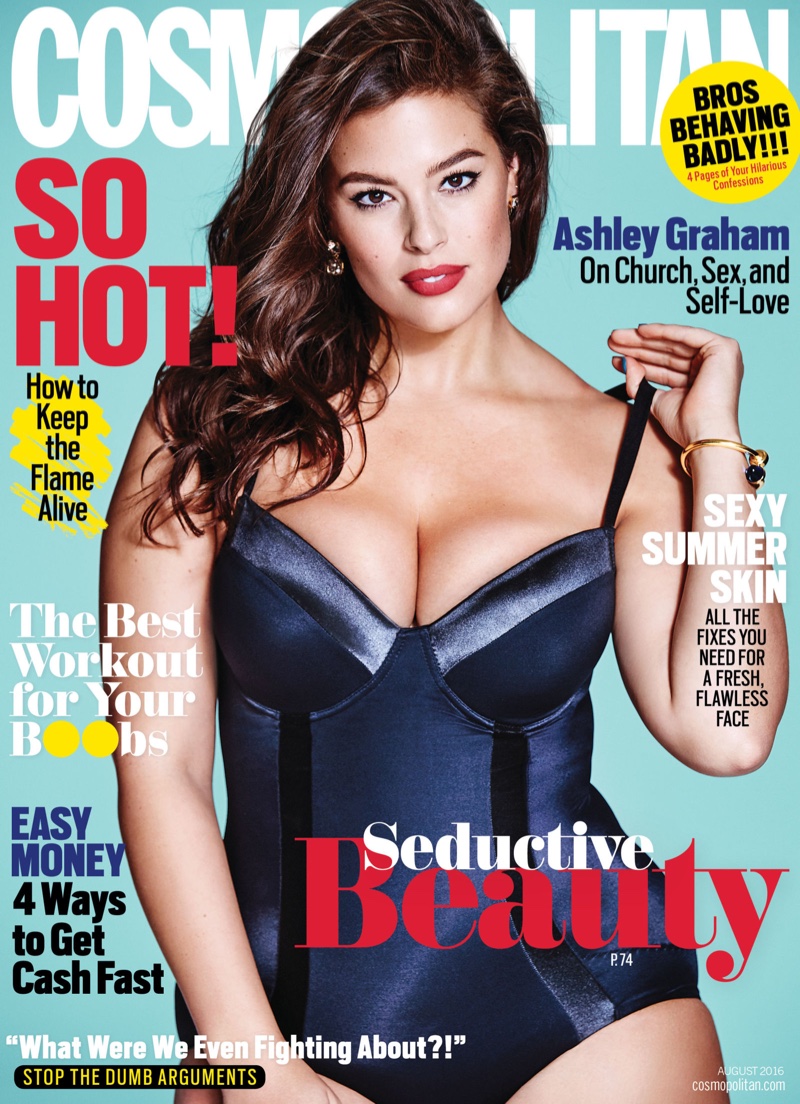 Ashley Graham on Cosmopolitan Magazine August 2016 Cover