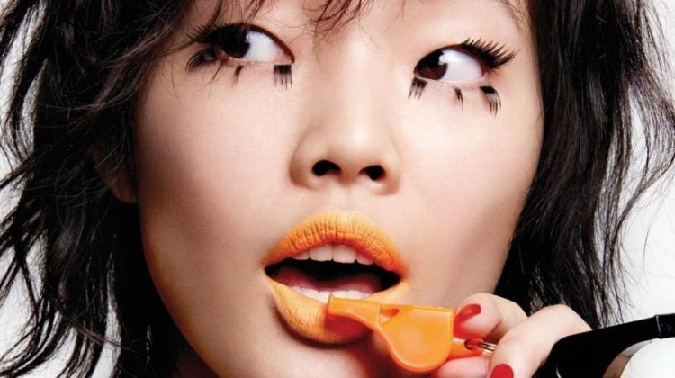 Chen Lin Wears Bright Makeup Ideas for Vogue Thailand