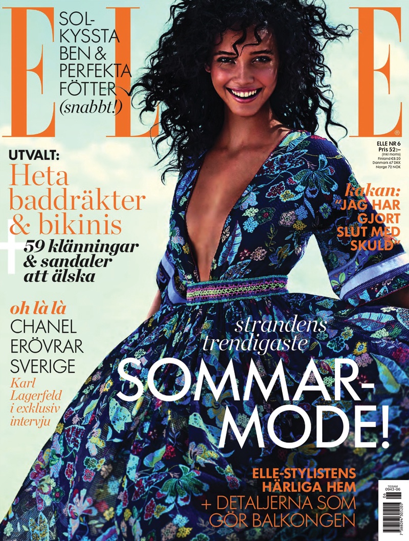 Cora Emmanuel on ELLE Sweden June 2016 Cover