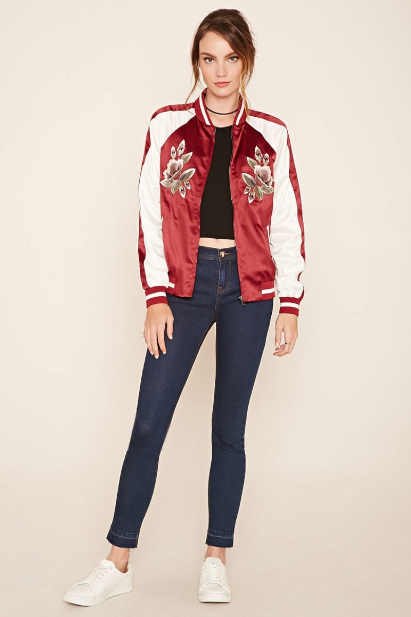 Forever 21 Contemporary Souvenir Bomber Jacket