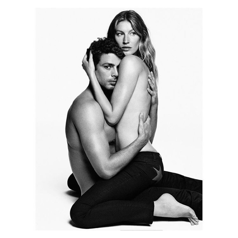 Gisele Bundchen and Cauã Reymond behind the scenes on Givenchy Jeans campaign shoot