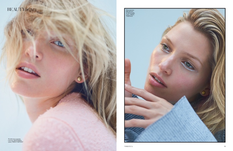 Hana Jirickova wears pretty pastels in the fashion feature