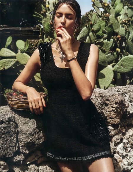 Irina Shayk Poses in Seductive Styles for Vogue Japan