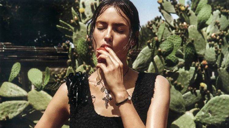 Irina Shayk Poses in Seductive Styles for Vogue Japan