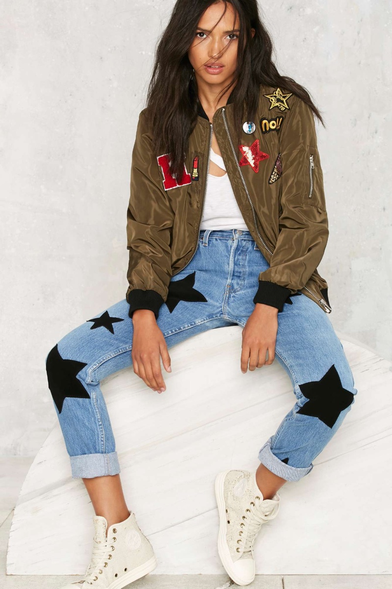 Nasty Gal What a Patch Bomber Jacket
