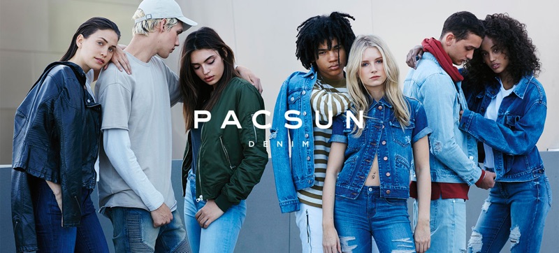 Denim jackets are featured in PacSun's latest advertisements