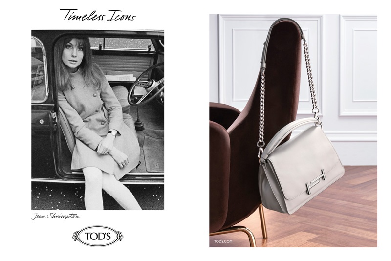 Tod's features shoulder bag in fall 2016 advertising campaign