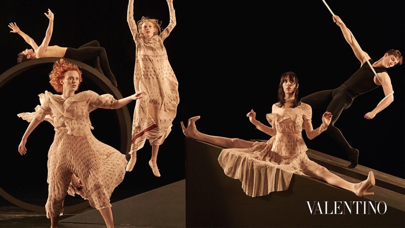 Julia Nobis, Karen Elson and Jamie Bochert star in Valentino's fall-winter 2016 campaign