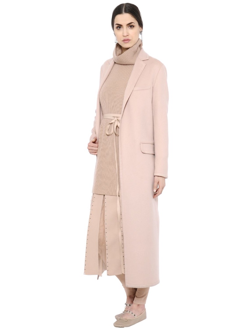 Valentino Light Wool Cashmere Long Coat