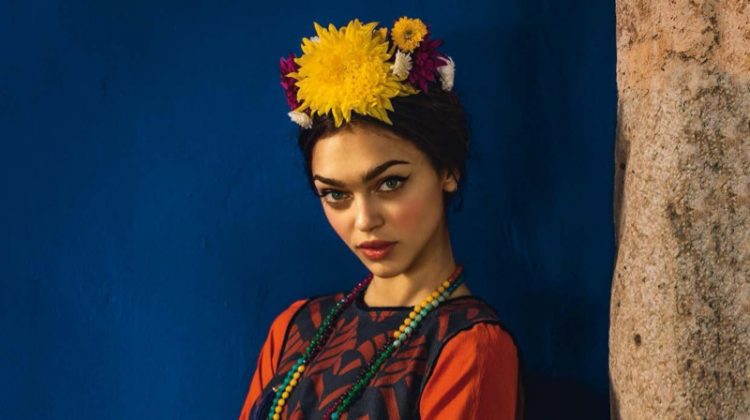 Zhenya Katava Embraces Traditional Folk Style for Glamour Italy