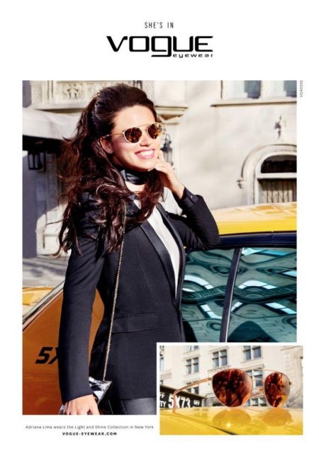 Adriana Lima Explores the Big Apple for Vogue Eyewear's Fall Ads Adriana Lima Explores the Big Apple for Vogue Eyewear's Fall Ads
