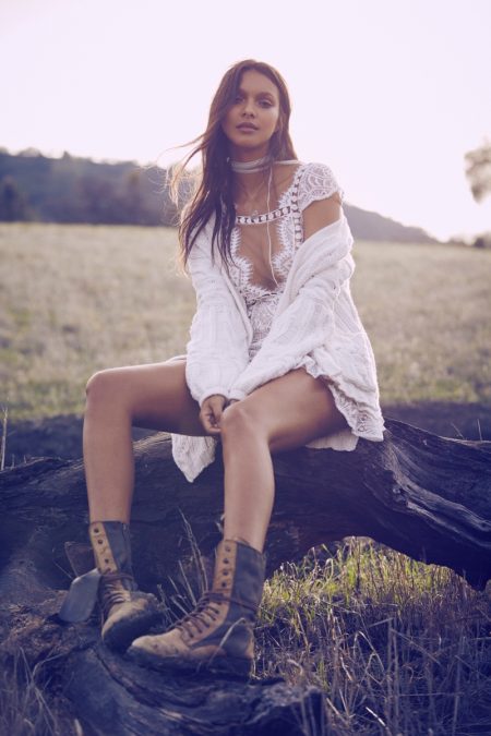 Lais Ribeiro Models For Love & Lemons' Enchanting Fall 2016 Dresses